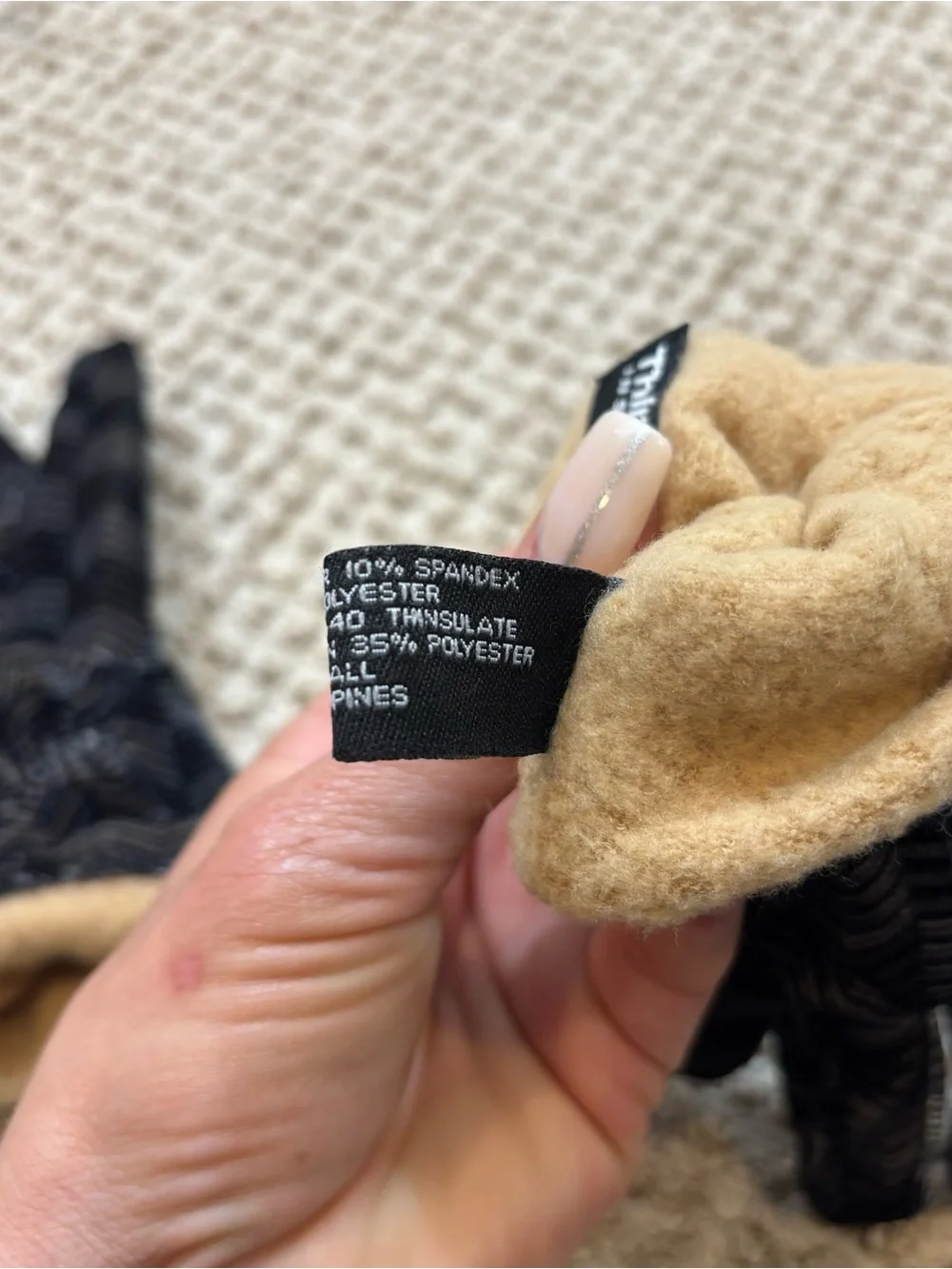 Ladies Marcus Adler Thinsulate Brand Lined Velour‎ Gloves One Size